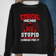Ethical Hacker Cyber Hacking Awareness Security Programmer Sweatshirt Gifts for Old Women