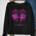 Faith Hope Love Wings Breast Cancer Awareness Back Sweatshirt Gifts for Old Women