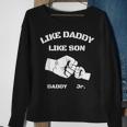 Father Son Fist Bump Matching Fathers Day Daddy Dad & Son Sweatshirt Gifts for Old Women