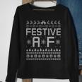 Festive Af Reindeer Adult Ugly Christmas Sweater Sweatshirt Gifts for Old Women