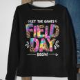 Field Day Let The Games Begin Leopard Tie Dye Field Day Sweatshirt Gifts for Old Women