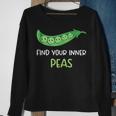 Find Your Inner Peas - Funny Pea Pun Jokes Motivational Pun Sweatshirt Gifts for Old Women