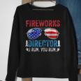 Fireworks Director Funny 4Th Of July Patriotic American Flag Sweatshirt Gifts for Old Women