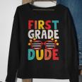 First 1St Grade Dude First Day Of School Student Kids Boys Sweatshirt Gifts for Old Women