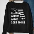 Florida Where Woke Goes To Die Funny Retro Sweatshirt Gifts for Old Women