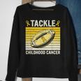 Football Tackle Childhood Cancer Awareness Survivor Support Sweatshirt Gifts for Old Women