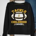 Football Tackle Childhood Cancer Retro Awareness Sweatshirt Gifts for Old Women