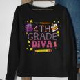 Fourth 4Th Grade Diva Cute First Day Of School Girls Kids Sweatshirt Gifts for Old Women