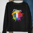 France Flag Pride Gay Colorful Splash French Flag Gift Sweatshirt Gifts for Old Women