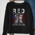 On Friday We Wear Red Remember Everyone Deployed Usa Flag Sweatshirt Gifts for Old Women