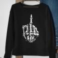 Fuck Off Halloween Skeleton Hand Middle Finger Adults Sweatshirt Gifts for Old Women