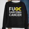 Fuck Sarcoma Cancer Awareness Yellow Ribbon Warrior Fighter Sweatshirt Gifts for Old Women