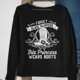 Fun Badass Princess Wears Boots Cowgirl Gift Design Sweatshirt Gifts for Old Women