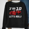 Funny 10Th Birthday Gift Race Car Driver Boys 10 Years Old Driver Funny Gifts Sweatshirt Gifts for Old Women