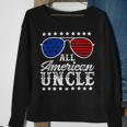 Funny All American Uncle Sunglasses Usa 4Th Of July Sweatshirt Gifts for Old Women