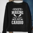 Bladesmith Knife Making Is My Cardio Blacksmith Anvil Sweatshirt Gifts for Old Women