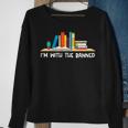Funny Books Lovers Im With The Books Bookshelf Hilarious Sweatshirt Gifts for Old Women