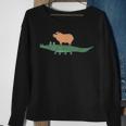 Funny Capybara Riding On A Crocodile Sweatshirt Gifts for Old Women