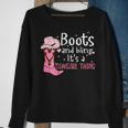 Funny Cowgirl Boots Bling For Girls Cute Love Country Life Sweatshirt Gifts for Old Women