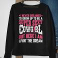 Funny Cowgirl Graphic For Women Cowgirl Rodeo Western Gift For Womens Sweatshirt Gifts for Old Women