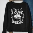 Funny Cowgirl Hat Music Lover This Girl Loves Country Music Sweatshirt Gifts for Old Women