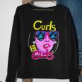 Funny Curls For Girls Gym Weightlifting Bodybuilding Fitness Sweatshirt Gifts for Old Women