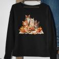 Cute Cat Lover Celebrating Thanksgiving Autumn Dinner Sweatshirt Gifts for Old Women