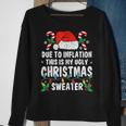 Due To Inflation Ugly Christmas Sweaters Holiday Party Sweatshirt Gifts for Old Women