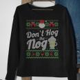 Eggnog Hog The Nog Ugly Sweater Christmas Sweatshirt Gifts for Old Women