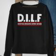 Funny Fathers Day Dilf Devoted Involved Loving Father Sweatshirt Gifts for Old Women