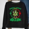 Funny Fathers Day Worlds Dopest Dad Cannabis Marijuana Weed Sweatshirt Gifts for Old Women