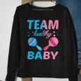 Funny Gender Reveal Of Team Healthy Baby Party Supplies Sweatshirt Gifts for Old Women