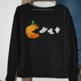 Halloween Scary Pumpkin Ghosts Creepy Halloween Gamer Sweatshirt Gifts for Old Women