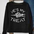 He's My Treat Skeleton Halloween Couples Easy Costume Sweatshirt Gifts for Old Women
