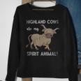 Funny Highland Cows Are My Spirit Animal Highland Cow Sweatshirt Gifts for Old Women