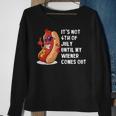Funny Hotdog Its Not 4Th Of July Until My Wiener Comes Out Sweatshirt Gifts for Old Women