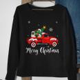 Mastiff Ride Red Truck Christmas Pajama Sweatshirt Gifts for Old Women
