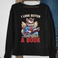 Funny Saying Groovy Quote I Look Better Bent Over A Book Sweatshirt Gifts for Old Women