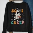 So I Creep Retro Halloween Spooky Ghost Sweatshirt Gifts for Old Women