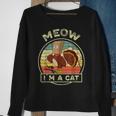 Thanksgiving Day Fake Cat Turkey Meow Autumn Family Sweatshirt Gifts for Old Women
