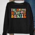 Twin Matching Twins Day Friend Twinning With My Bestie Sweatshirt Gifts for Old Women