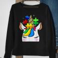Funny Unicorn Autism Awareness Puzzle Pieces Gift Girls Kids Unicorn Funny Gifts Sweatshirt Gifts for Old Women