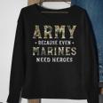 Funny Us Army Heroes Funny Gift Soldier Usa Military Sweatshirt Gifts for Old Women