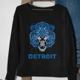 Funny Vintage Lion Face Head Detroit Football Gifts Football Funny Gifts Sweatshirt Gifts for Old Women