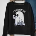 Ghost I Exorcise Gym Exercise Workout Spooky Halloween Sweatshirt Gifts for Old Women