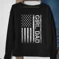 Girl Dad American Flag Father Of Girls Fathers Day Vintage Sweatshirt Gifts for Old Women