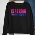 Glasgow Bisexual Flag Pride Support City Sweatshirt Gifts for Old Women