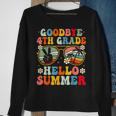 Goodbye 4Th Grade Hello Summer Groovy Fourth Grade Graduate Sweatshirt Gifts for Old Women