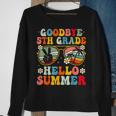 Goodbye 5Th Grade Hello Summer Groovy Fifth Grade Graduate Sweatshirt Gifts for Old Women
