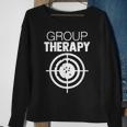 Group Therapy Target Practice Shooting Range Humor Gun Lover Sweatshirt Gifts for Old Women